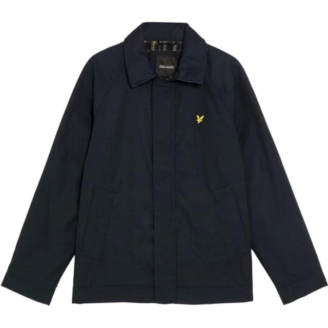 Lyle and Scott Mens Tartan Lined Water-Resistant Harrington Jacket Dark Navy male M