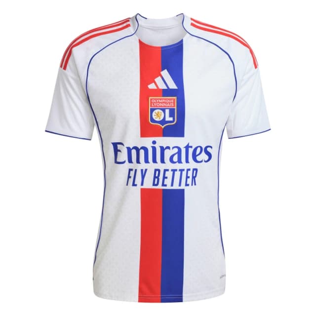 adidas Lyon Home Shirt 2025 2026 Adults White male S
