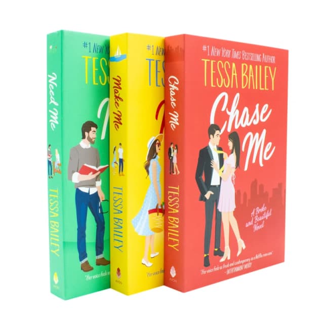 Broke And Beautiful Series Collection Chase Me, Need Me, Make Me By Tessa Bailey Tessa Bailey Books