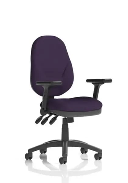 Eclipse Eclipse Plus XL Lever Task Operator Chair Bespoke Colour Tansy Purple with Height Adjustable and Folding Arms KCUP1795