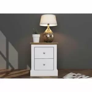 LPD Devon Bedside Cabinet White