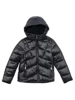 Barbour International Girls Valle Quilt Jacket - Black, Size 12-13 Years, Women