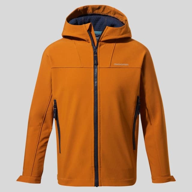 Craghoppers Unisex Kids Crag Landon Hooded Softshell Jacket Canyon Orng unisex 5-6 Yrs