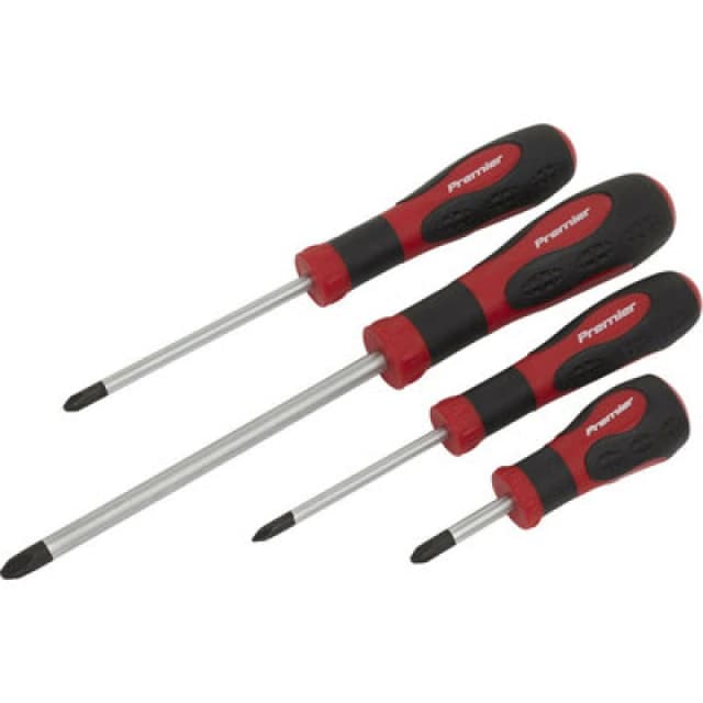 Loops 4 PACK - JIS Vehicle Screwdriver Set - No. 1 to No. 3 - Vanadium Steel Soft Grip Metallics