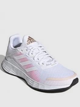 adidas Duramo SL - White/Pink, White, Size 7, Women