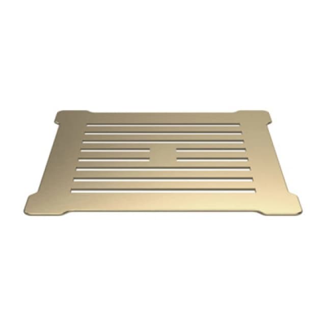 Balterley Resin Slimline Shower Tray Grill Waste White with Brushed Brass Top Metallics unisex