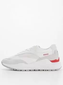 HUGO Joyce Leather Trainer - White, Size 39, Women
