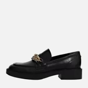 Guess Womens Kabela Chain-Embellished Leather Loafers - UK 8