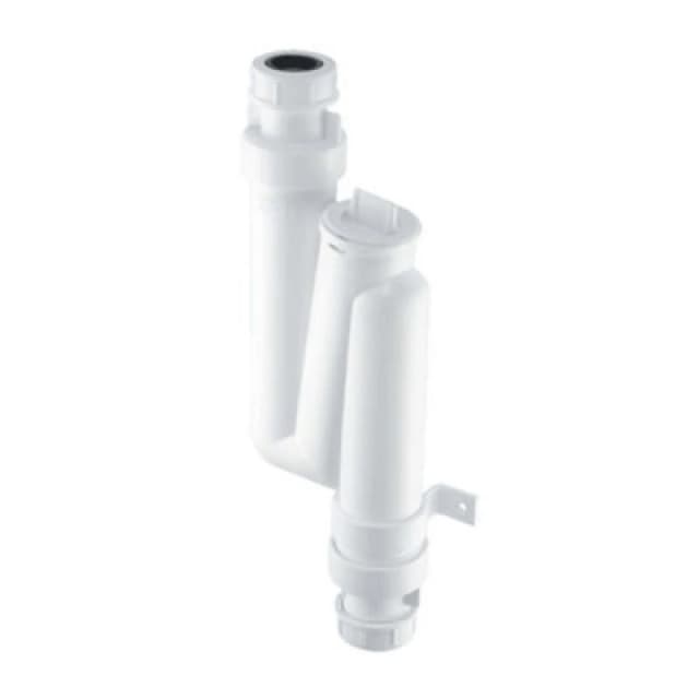 McAlpine OBT1-CO 19/23mm Inlet and Outlet x 75mm Water Seal Multifit Outlet Offset Trap White