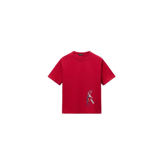 Kid's T-Shirt Napapijri Albedo Rouge Unisex 4 ans