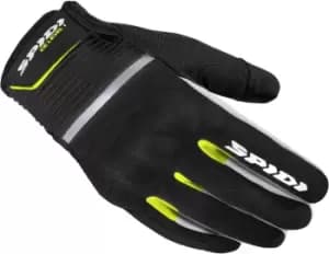 Spidi Flash Motorcycle Gloves, black-yellow, Size 2XL, black-yellow, Size 2XL