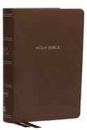 nkjv reference bible compact large print leathersoft brown red letter comfo