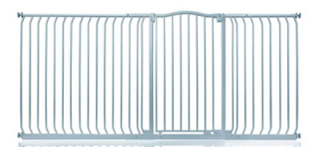 Safetots Extra Tall Curved Top Safety Gate, 216Cm - 225Cm, Matt Grey, Extra Tall 100Cm In Height, Pressure Fit Stair Gate