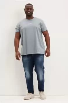 Plus Tapered Mid Blue Jeans