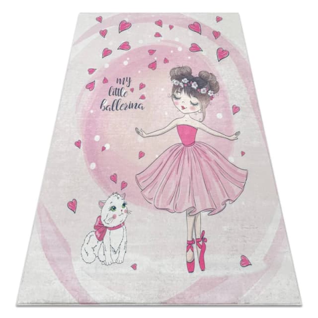 RugsX Bambino Rug in Pink Size: 120cm x 170cm Pink Unisex 120cm x 170 cm