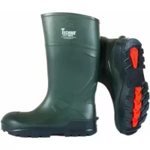 Troya Techno Unisex Adults Safety Wellingtons (11 UK) (Dark Green/Black) - Dark Green/Black