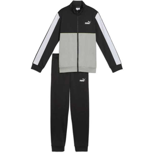 Puma Colour Block Poly Tracksuit Junior Black/Grey male 7-8 (S)