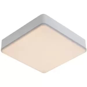 Lucide CERES-LED - Flush Ceiling Light Bathroom - LED Dim. - 1x30W 3000K - IP44 - White