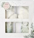 Style & Grace Spa Botanique Luxury Slipper Gift Set Eco Packaging 100g Bath Crystals + 110ml Body Lotion + 1 Pair Fluffy Slippers