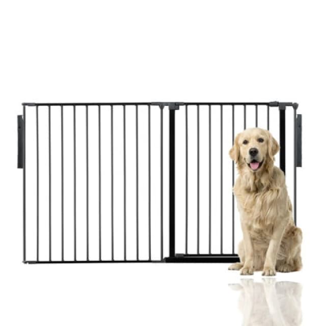Bettacare Premium Extra Tall Multi Panel Flexible Dog Barrier, Up To 154Cm Wide, Black, 105Cm Tall