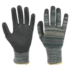 Honeywell Cut Resistant Gloves, Pu Coated, Green/Yellow, Size 9
