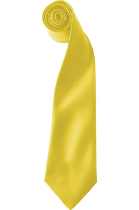 Premier Premier Men Colours Satin Clip Tie Pack of 2 in Yellow Yellow One Size Male 5059269154035