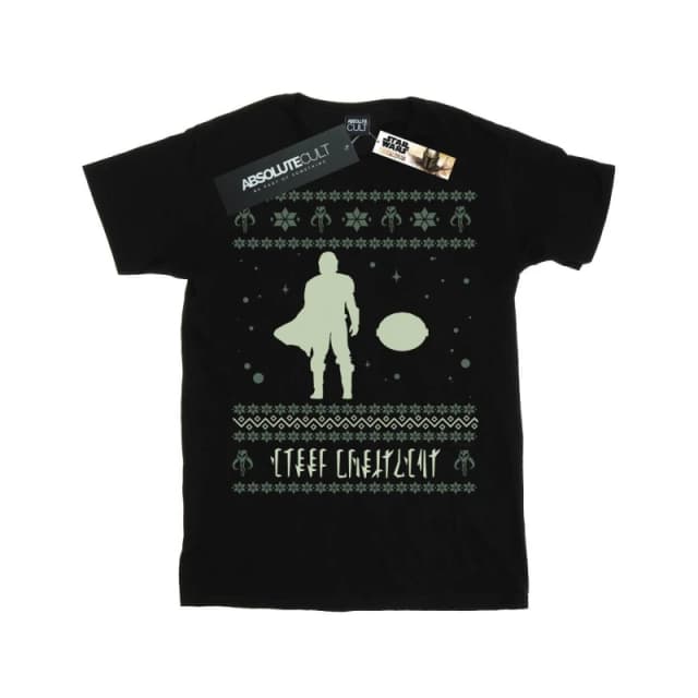 Star Wars Star Wars Men Cotton Christmas T-Shirt in Black Size: Small Black S Male 5059400608434
