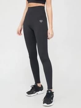 Pink Soda Alley Tights - Black/Silver, Size 10, Women