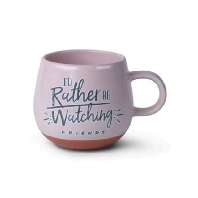 Friends I'd Rather Be Watching Round Mug Pink unisex