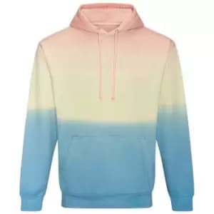 Awdis Unisex Adult Tie Dye Hoodie (L) (Pastel Sunset Dip)