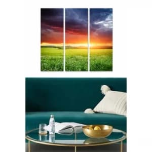 MDF97333913 Multicolor Decorative MDF Painting (3 Pieces)