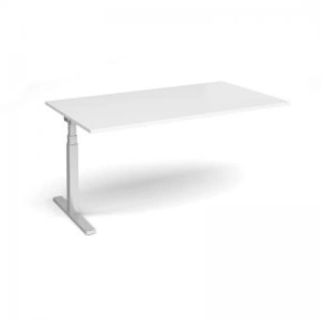 Elev8 Elev8 Touch boardroom table add on unit 1800mm x 1000mm - silver frame, white top White EVTBT18-AB-S-WH