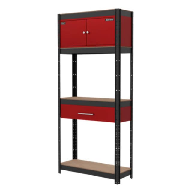 Sealey Sealey AP830R Shelving Unit 4-Tier with Cupboard & Drawer