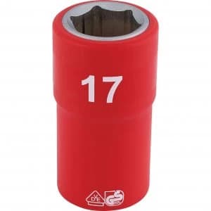Draper 1/2" Drive VDE Fully Insulated Hexagon Socket Metric 1/2" 17mm