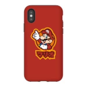 Nintendo Super Mario Mario Kanji Phone Case - iPhone X - Tough Case - Gloss