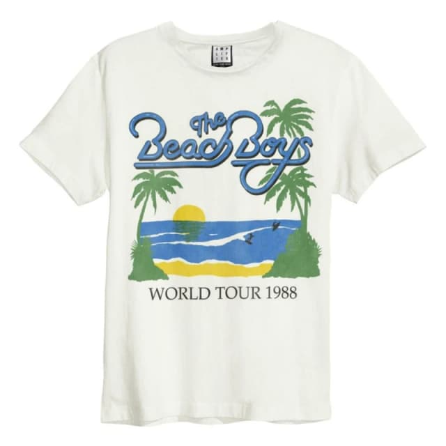 Amplified Amplified Men 1988 Tour The Beach T-Shirt in White Size: 3X-Large White XXXL Male 5063806466772
