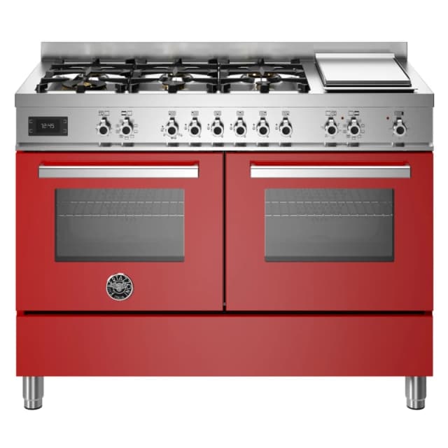 Bertazzoni PRO126G2EROT 120cm Professional Dual Fuel Range Cooker - RED PRO126G2EROT