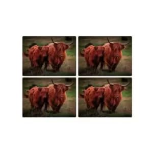 Rural Roots Highland Cows Placemat Pack Of 4
