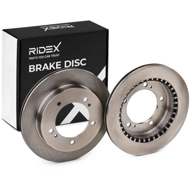 RIDEX 82B0499 Brake disc Front Axle, Vented, Cast Iron, Uncoated, Untreated, without bolts/screws Cast Iron Brake Disc (82)