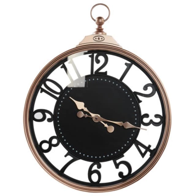 Beliani Retro Wall Clock Alloza 44cm Black