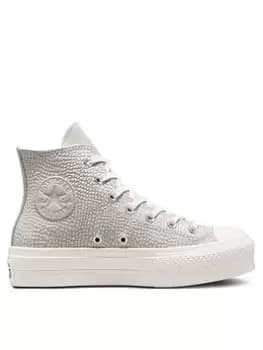 Converse Chuck Taylor All Star Lift Hi-Tops - Beige, Beige, Size 6, Women