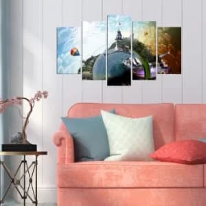 5MX-35 Multicolor Decorative MDF Painting (5 Pieces)