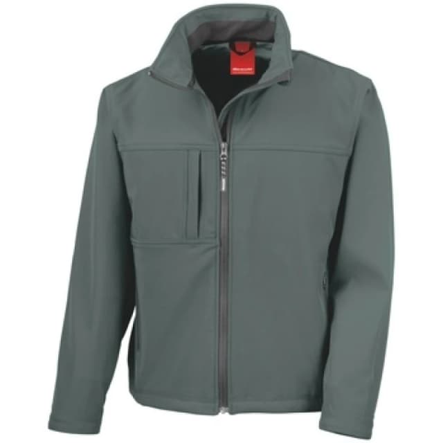 Result Result Men Classic Soft Shell Jacket in Grey Size: Small Grey S Male 5063425792771