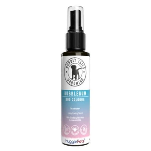 HugglePets Bubbly Tails Bubblegum Deodorising Cologne Spray for Dogs 250ml Clear