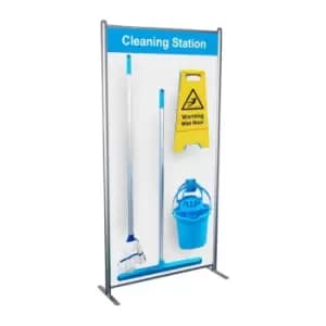 Shadowboard in Multi Purpose Frame - Cleaning Station Style C (Blue)