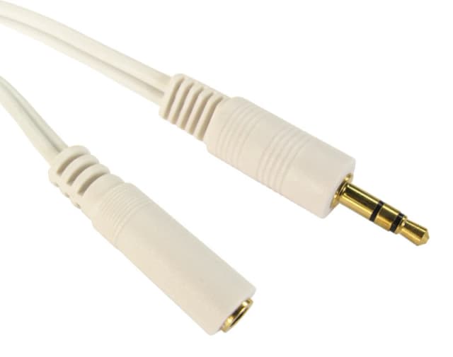 Cables Direct Cables Direct 3.5mm - 3.5mm M/F 2m audio cable 3.5mm White 2TT-102WHT