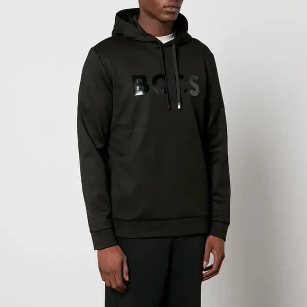 BOSS Green Soody Mirror Textured Cotton-Jersey Hoodie - M