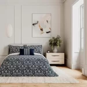 Bedeck of Belfast Yara Cotton Percale Duvet Cover Set Navy - Navy