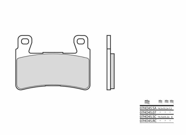 Brembo S.p.A. Street Carbon Ceramic Brake pads - 07HO4507
