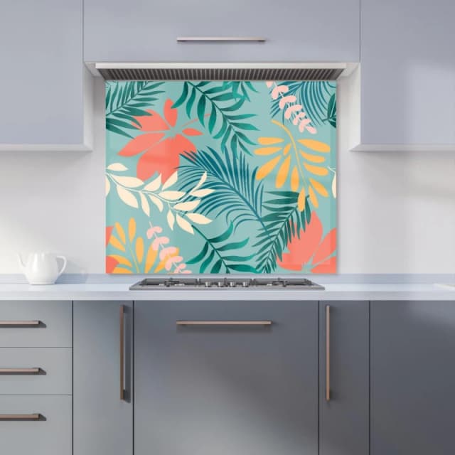 Warren Reed - Designer Paint Splash Kitchen Splashback in Blue Size: 600mm x 750mm Blue Unisex 600mm x 750mm
